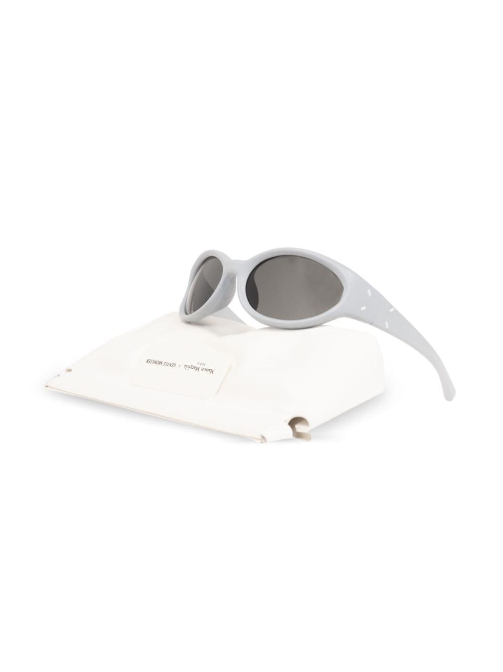 Maison Margiela x Gentle Monster MM104 Leather wraparound-frame sunglasses - Grijs