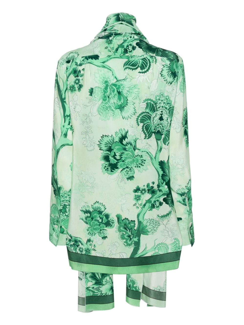 F.R.S For Restless Sleepers Egle zijden blouse met bloemenprint - Groen