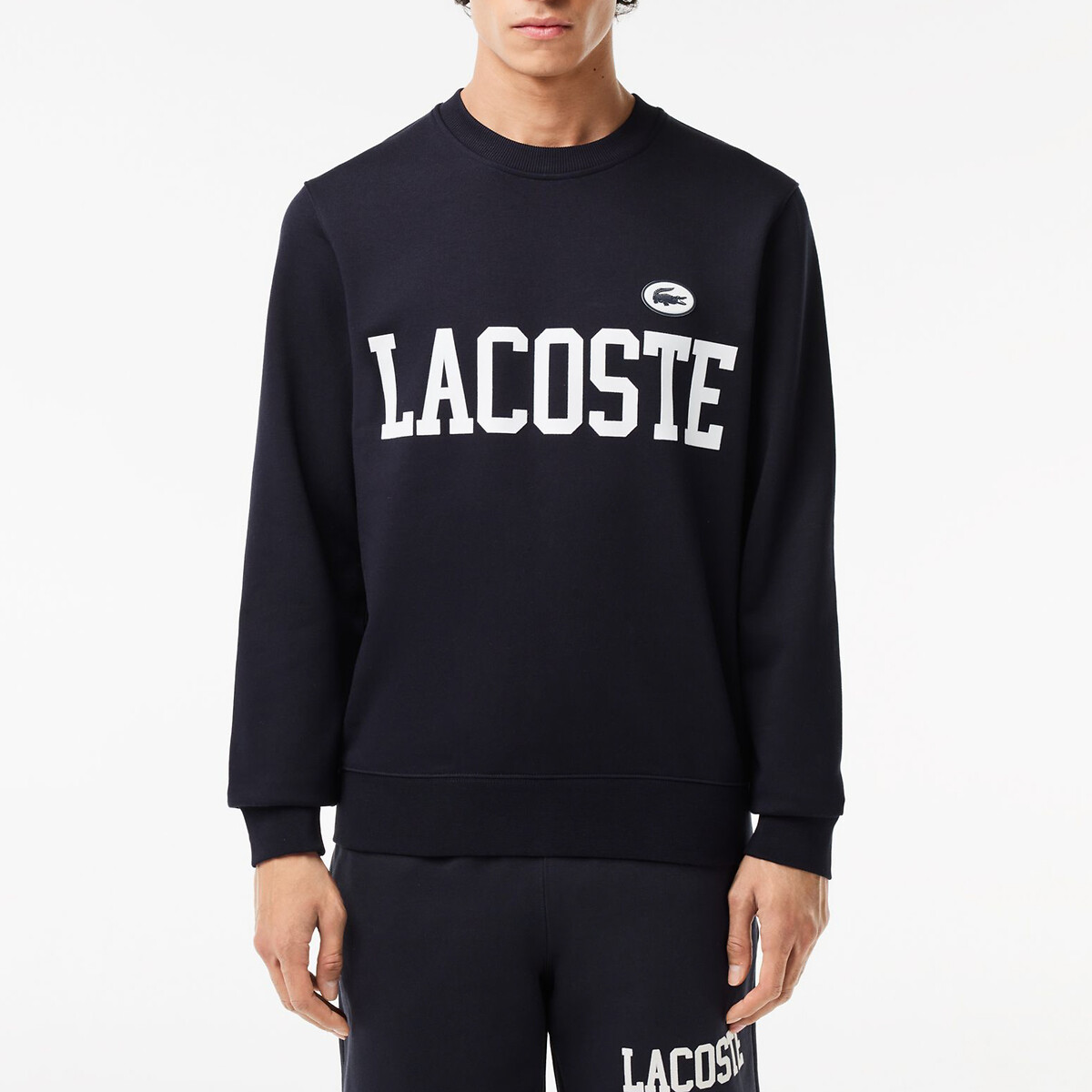 Lacoste Sweatshirt Jogging Sweatshirt mit großem Markenprint