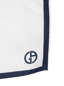 Giorgio Armani Zijden foulard met logoprint - Wit
