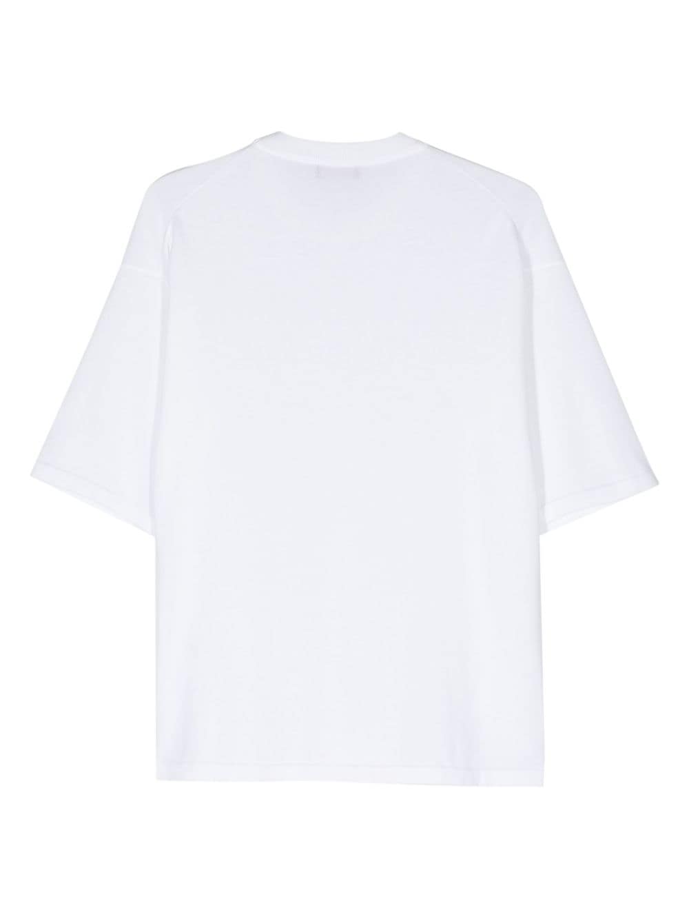 Roberto Collina knitted cotton T-shirt - Wit