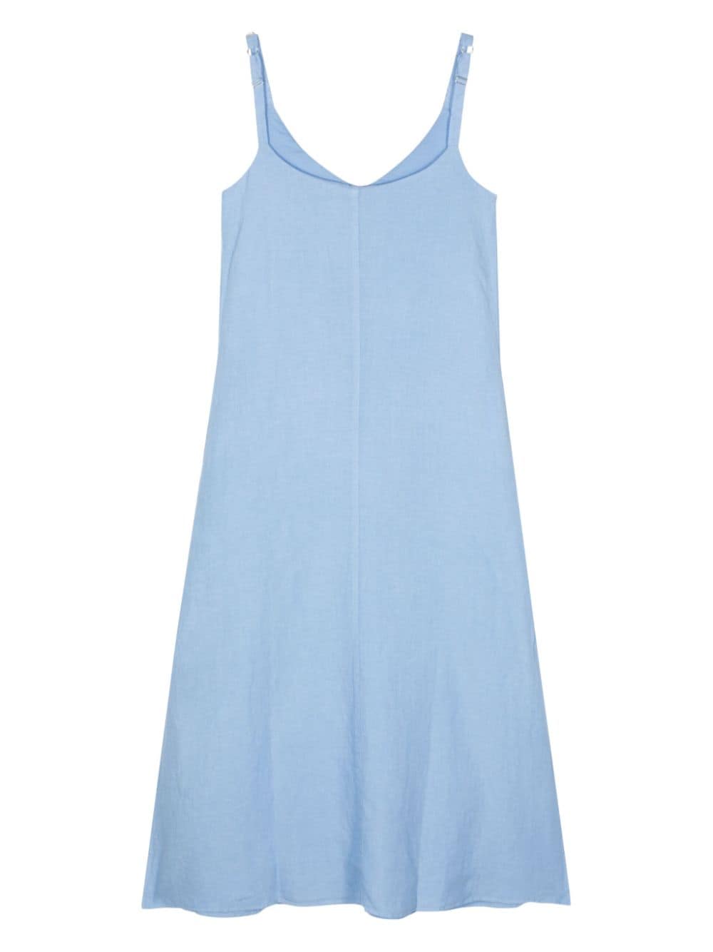 120% Lino Midi-jurk verfraaid met stras - Blauw