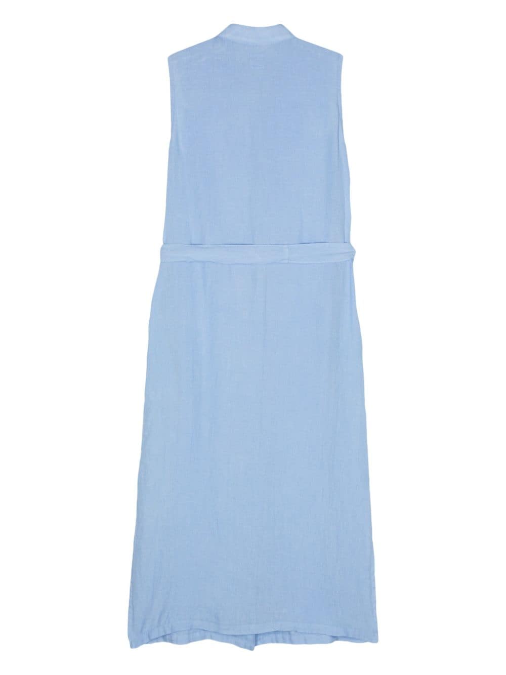 120% Lino Midi-jurk met ceintuur - Blauw