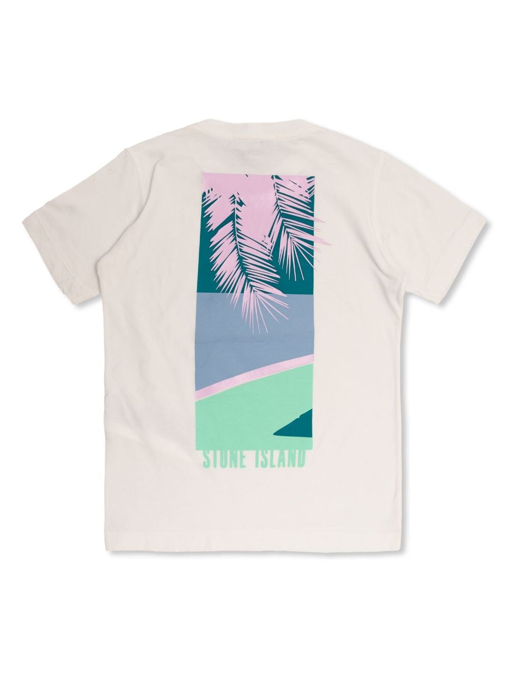 Stone Island Junior graphic-print cotton T-shirt - Wit