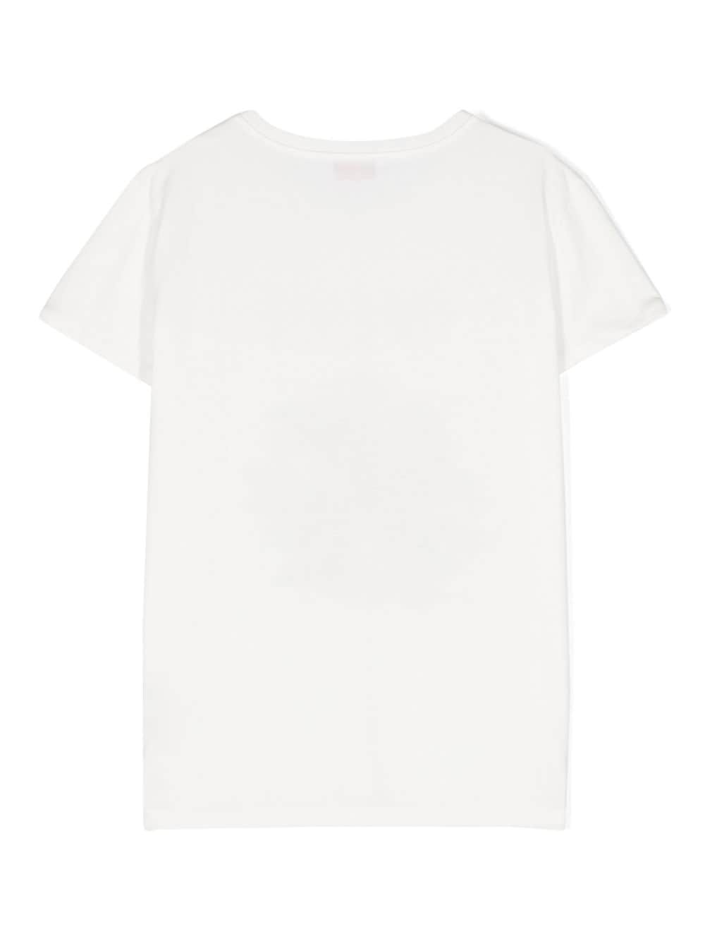 PUCCI Junior Katoenen T-shirt met bloemenprint - Wit