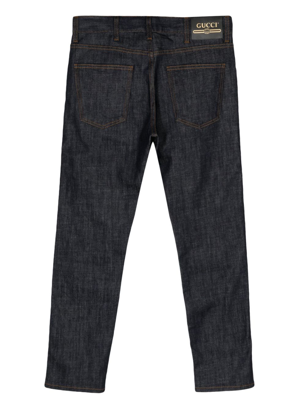 Gucci Mid waist jeans met toelopende pijpen - Blauw