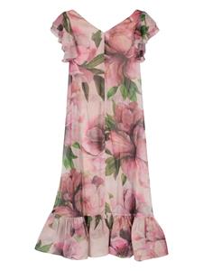 NISSA Midi-jurk met ceintuur - Roze