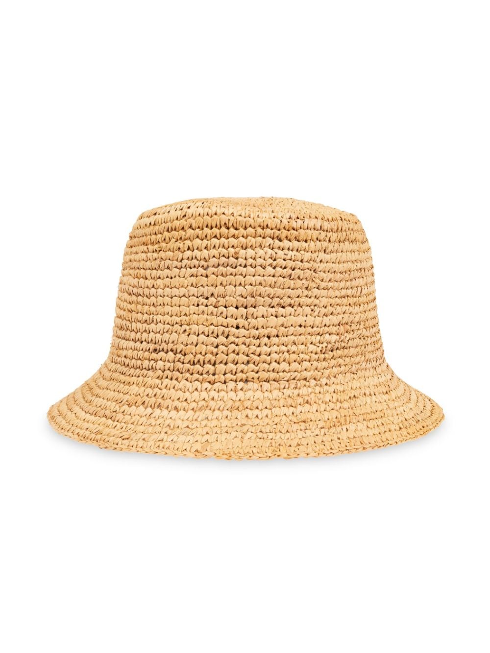 Tory Burch logo-appliqué raffia sun hat - Beige