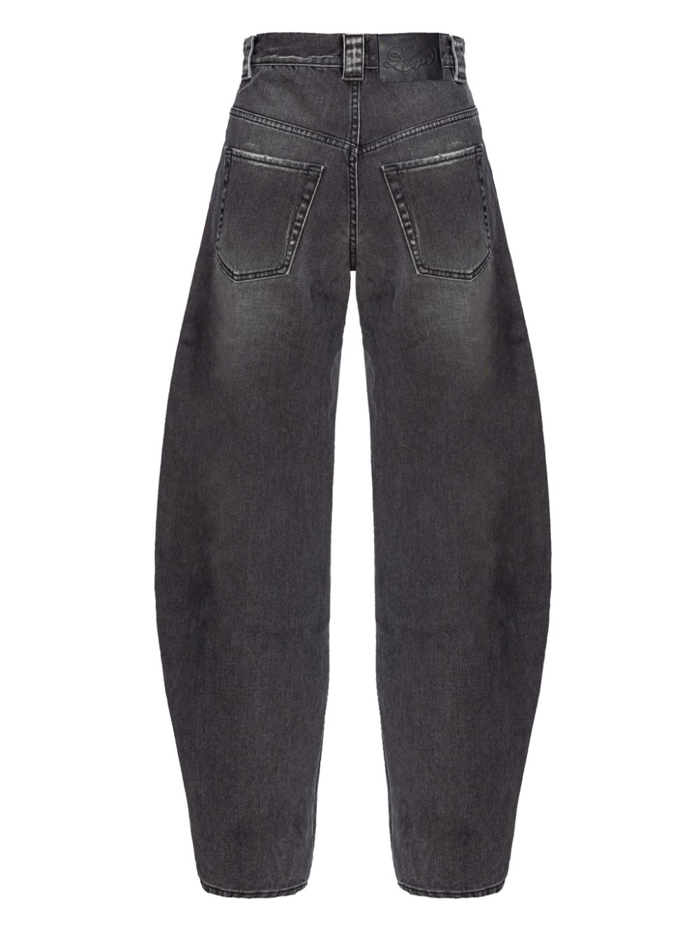 PINKO embroidered wide-leg jeans - Zwart