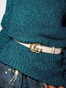 Gucci Smalle GG Marmont riem - Wit