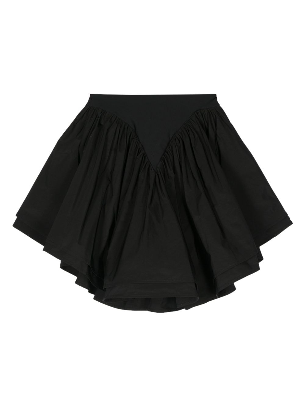 Vaquera ruffled mini skirt - Zwart