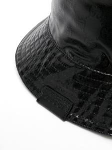 Gucci Vissershoed met logo-reliëf - Zwart