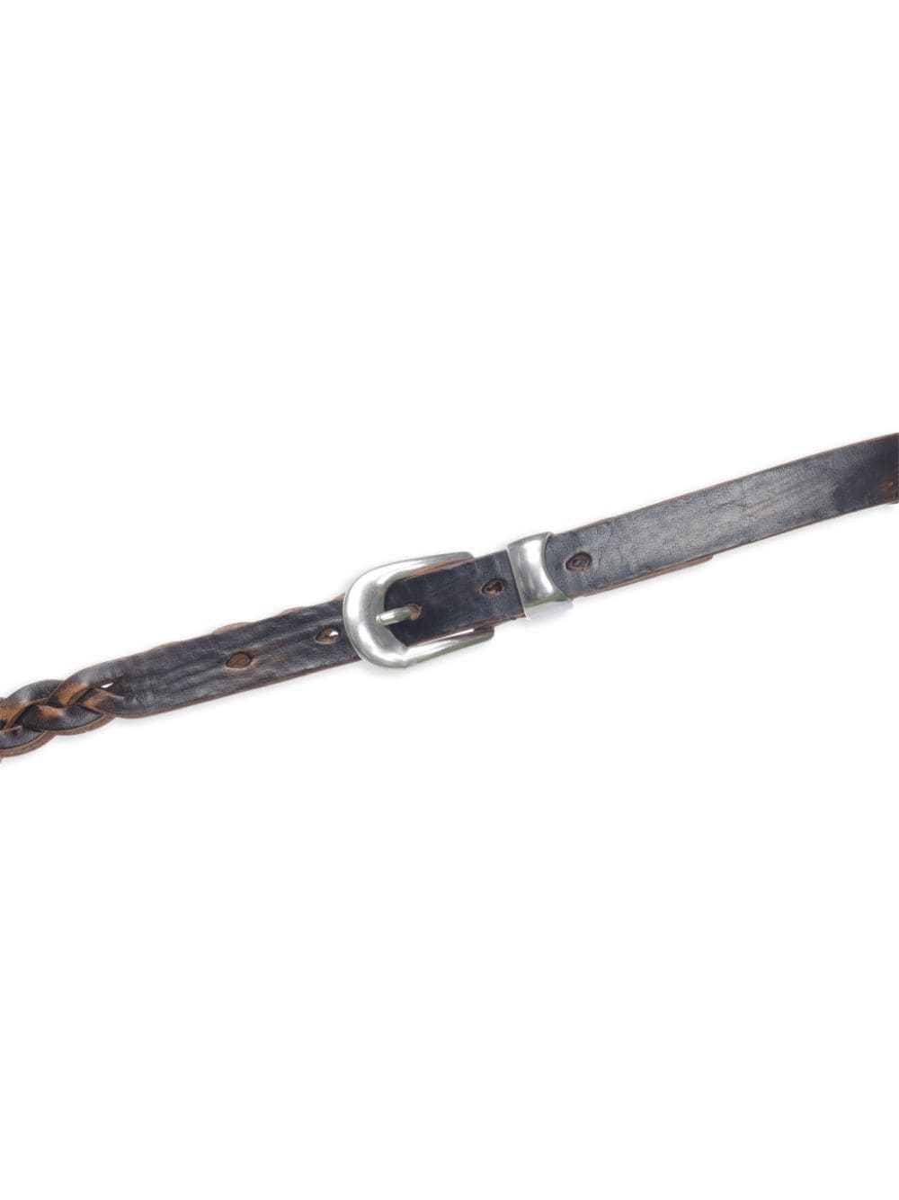 OUR LEGACY distressed leather belt - Zwart