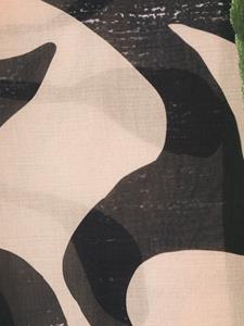 Alberta Ferretti graphic-print cotton scarf - Groen