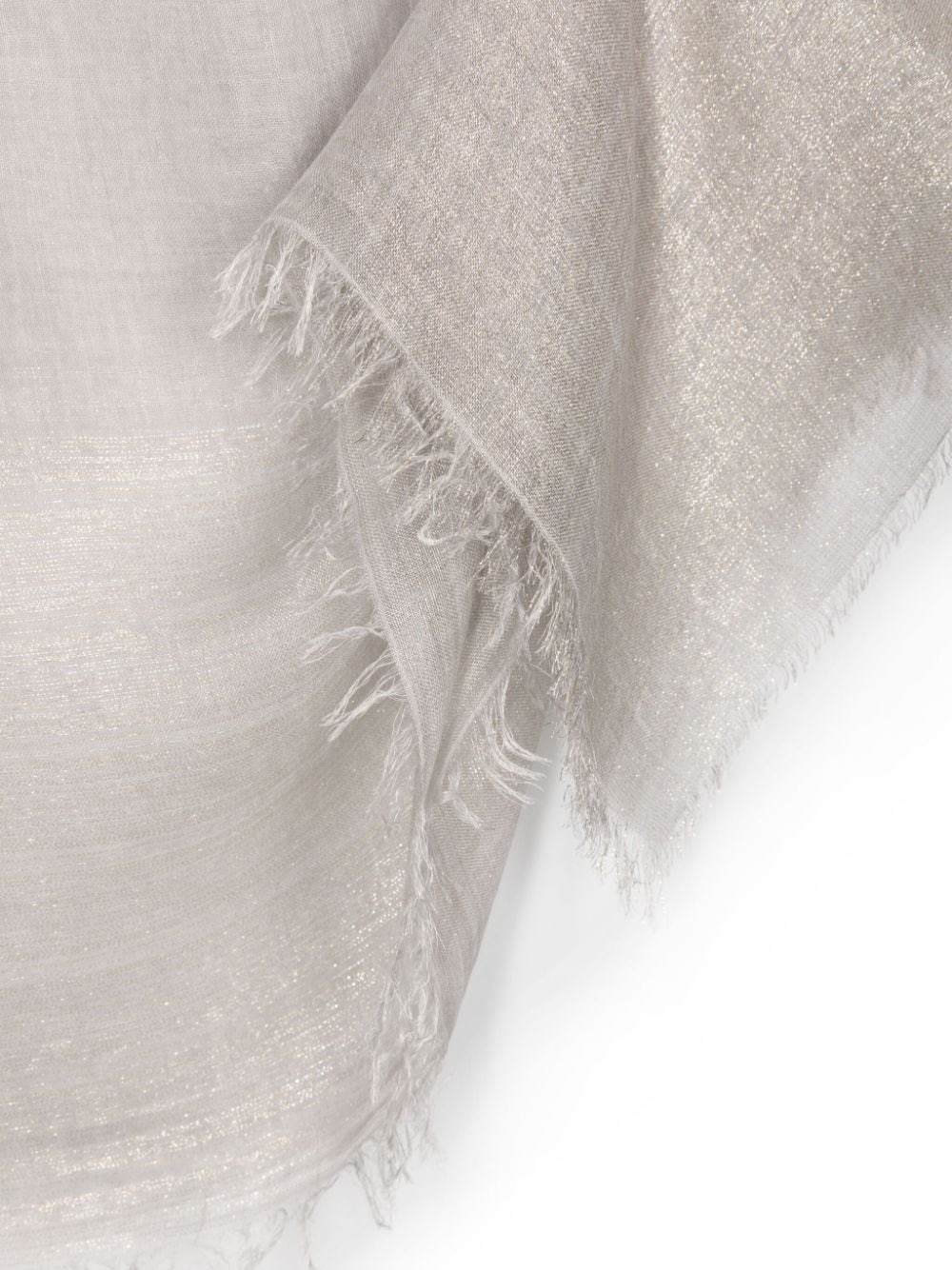 Faliero Sarti glitter-detail frayed scarf - Grijs