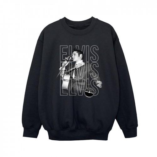 Elvis Boys Triple Logo Portrait Sweatshirt