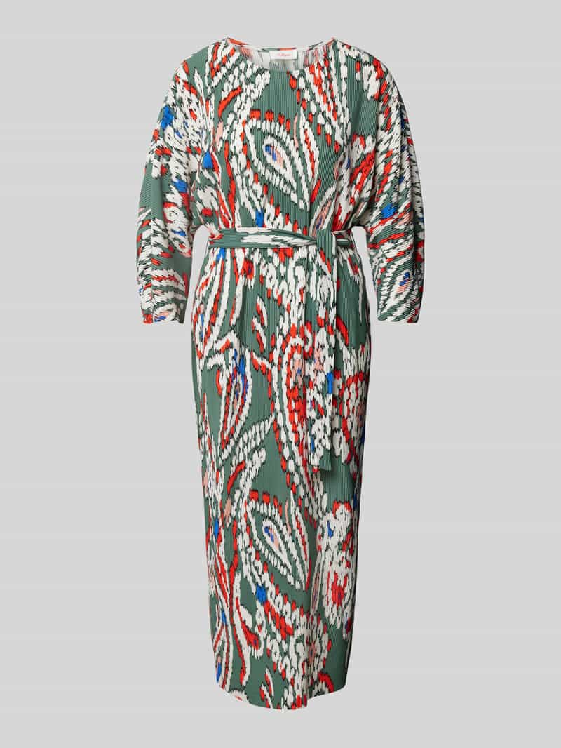 S.OLIVER CASUAL Midi-jurk met paisleymotief