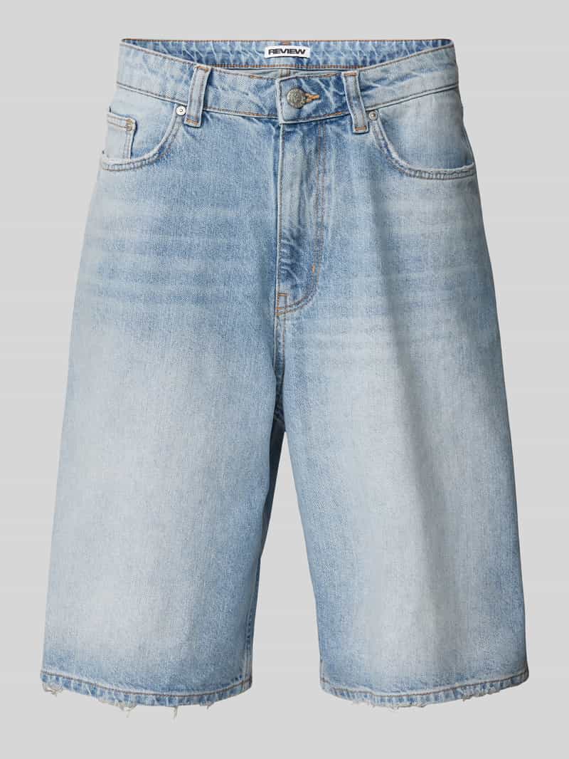REVIEW Korte regular fit jeans in 5-pocketmodel