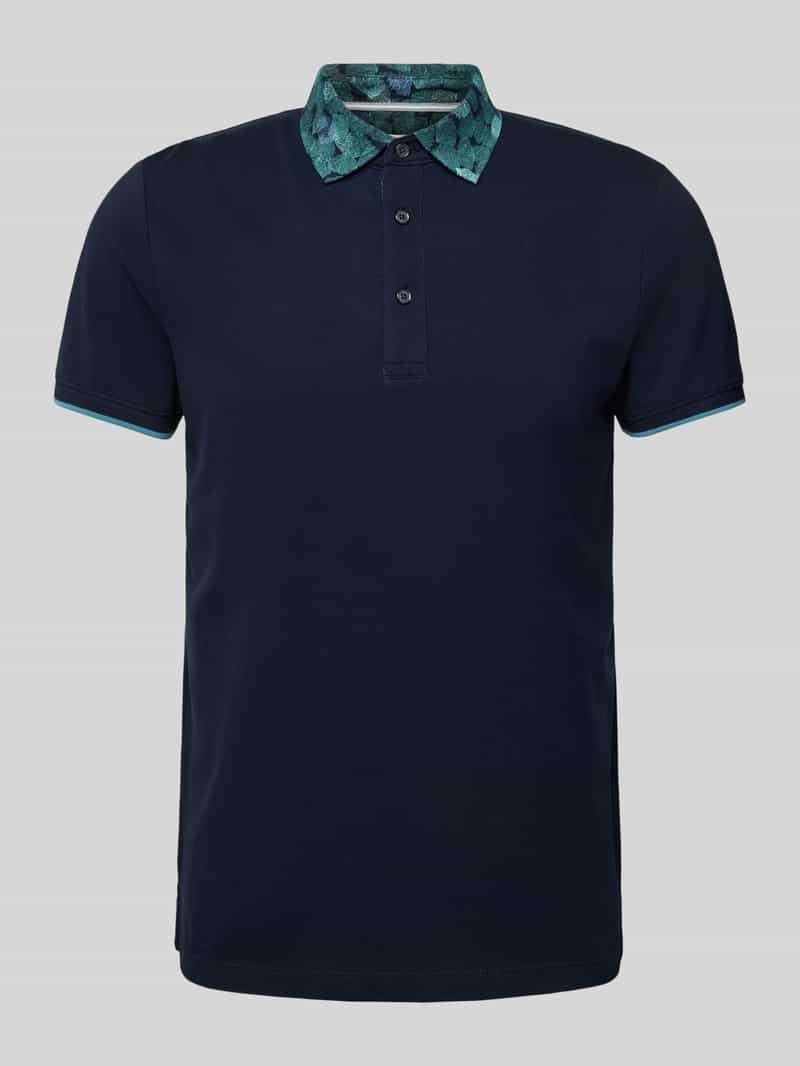 S.OLIVER CASUAL Slim fit poloshirt met contraststrepen, model 'Coral'