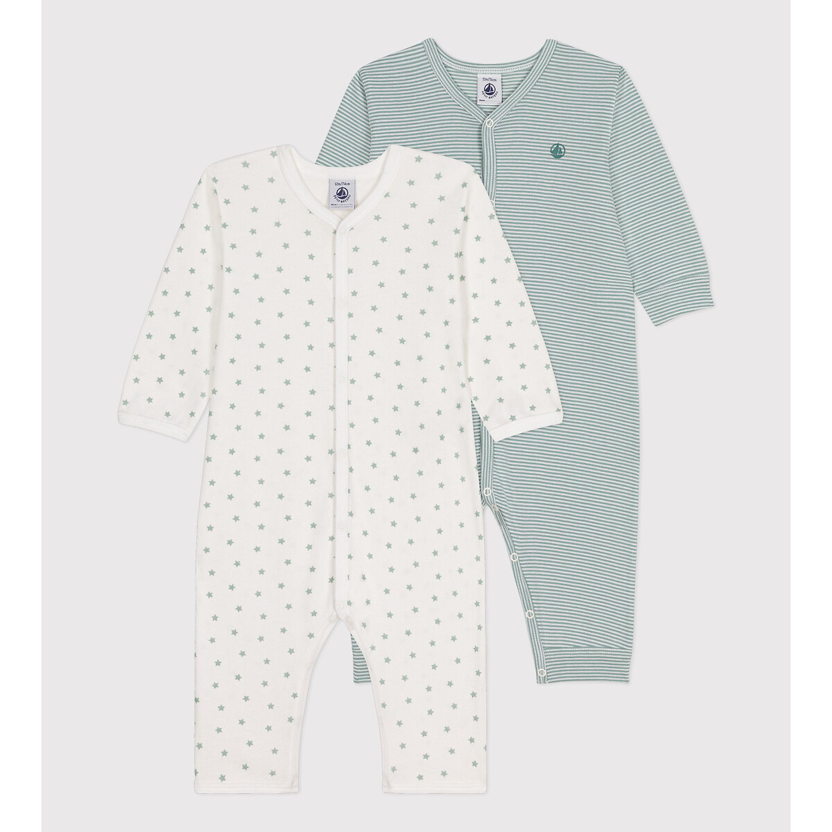 PETIT BATEAU Set van 2 pyjama's in katoen