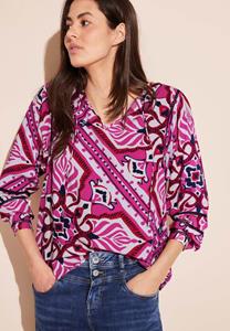 STREET ONE Blusenshirt Printed tunicblouse w crochet