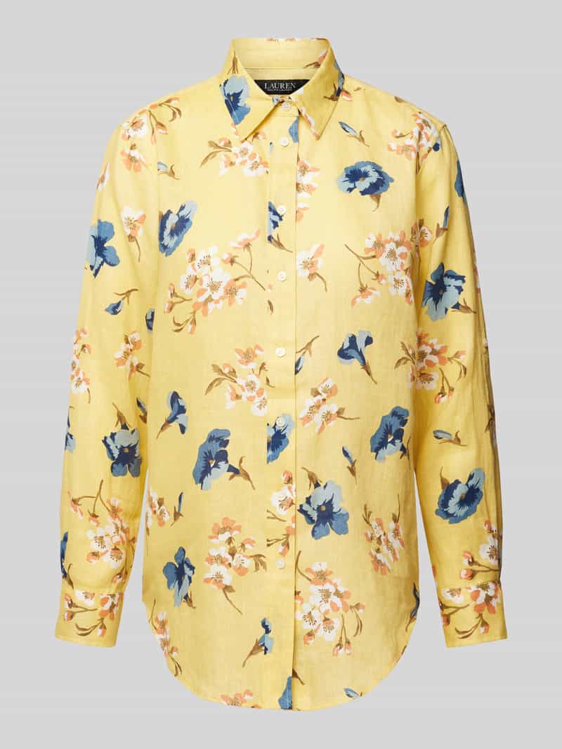 Lauren Ralph Lauren Regular fit overhemdblouse van linnen met bloemenmotief