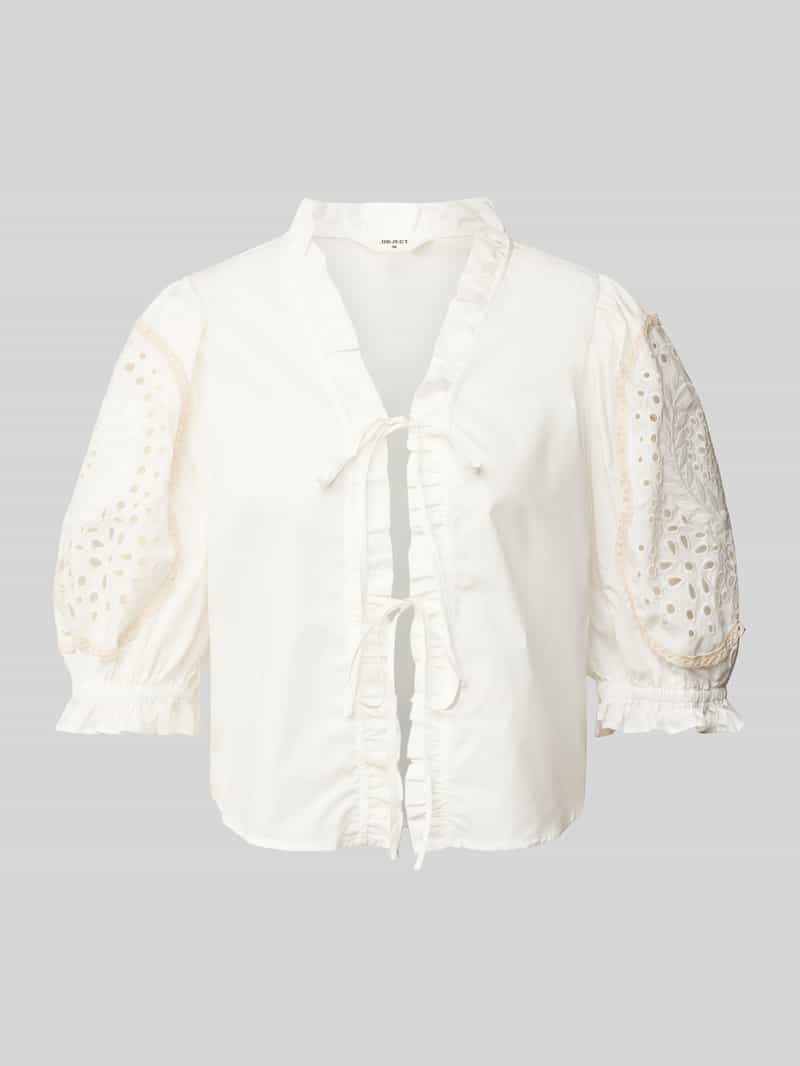 Object Blouse met broderie anglaise, model 'Brodera'
