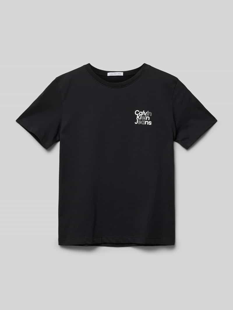 Calvin Klein Jeans T-shirt met labelprint, model 'MINI'