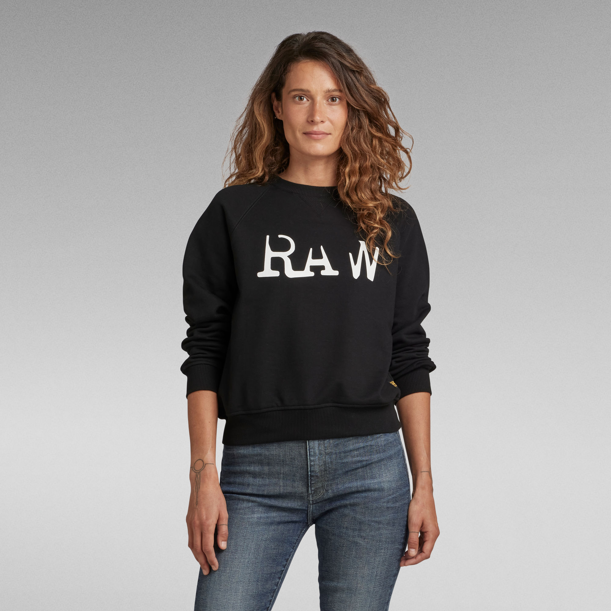 G-Star RAW RAW Graphic Straight Sweater - Zwart - Dames
