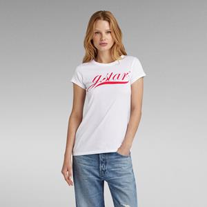 G-Star RAW Graphic 1 Slim Top - Wit - Dames