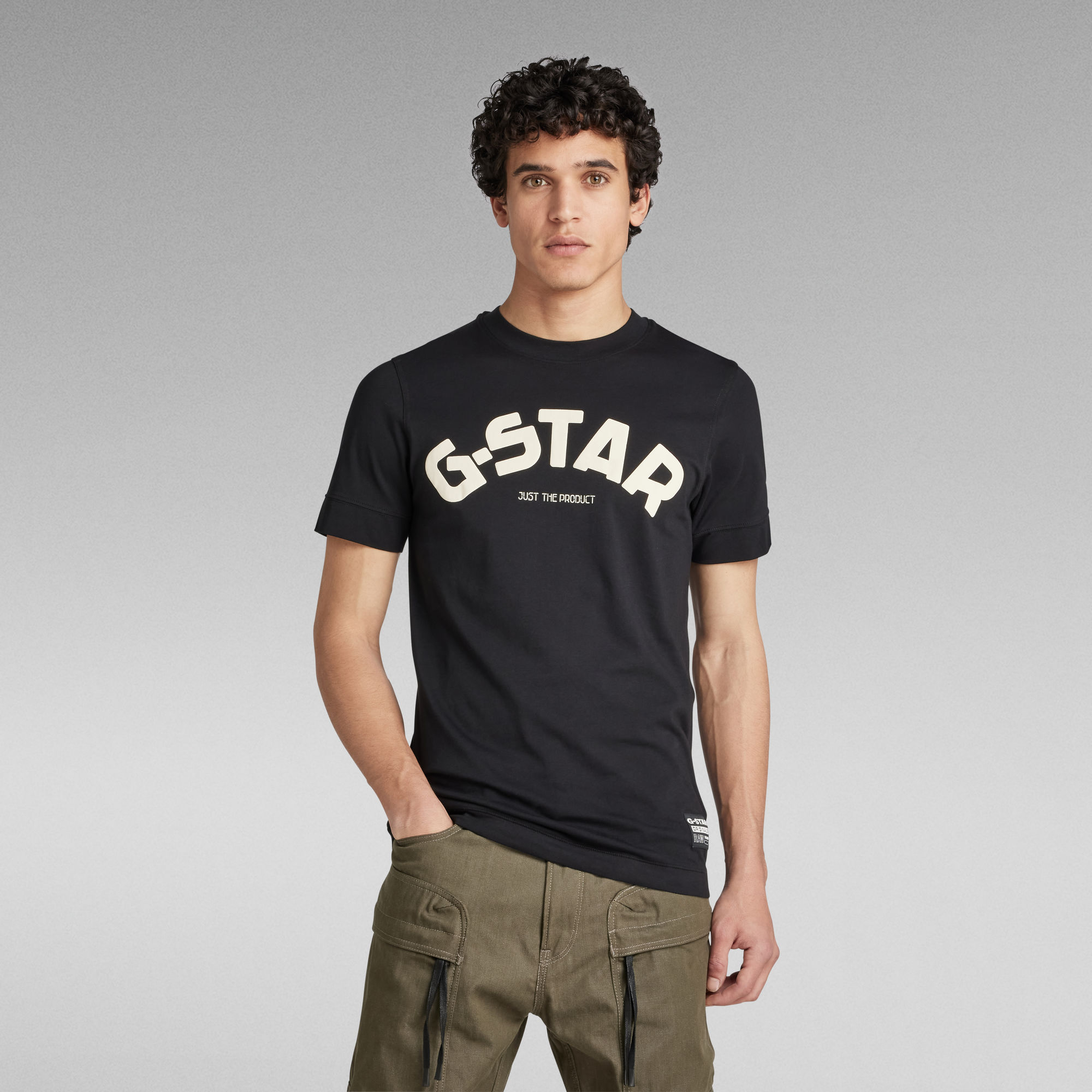 G-Star RAW Puff Logo Slim T-Shirt - Zwart - Heren