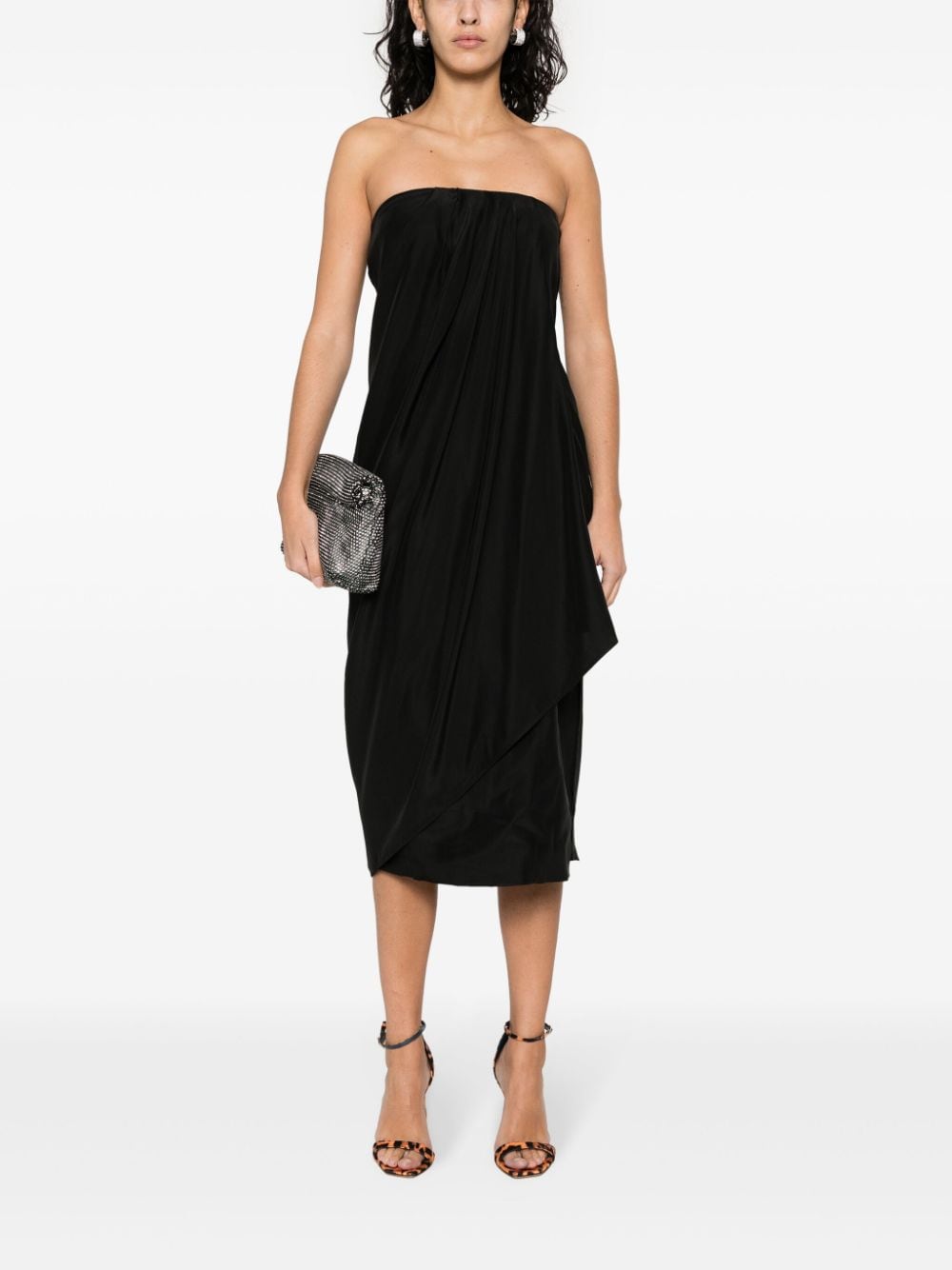 GAUGE81 Onna strapless mini-jurk - Zwart