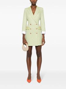 Elisabetta Franchi monogram-pattern mini dress - Groen