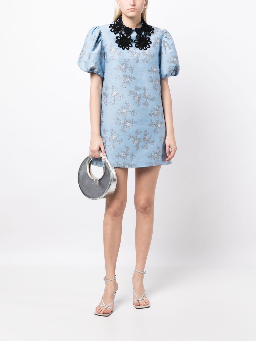 Macgraw Mini-jurk met jacquard patroon - Blauw