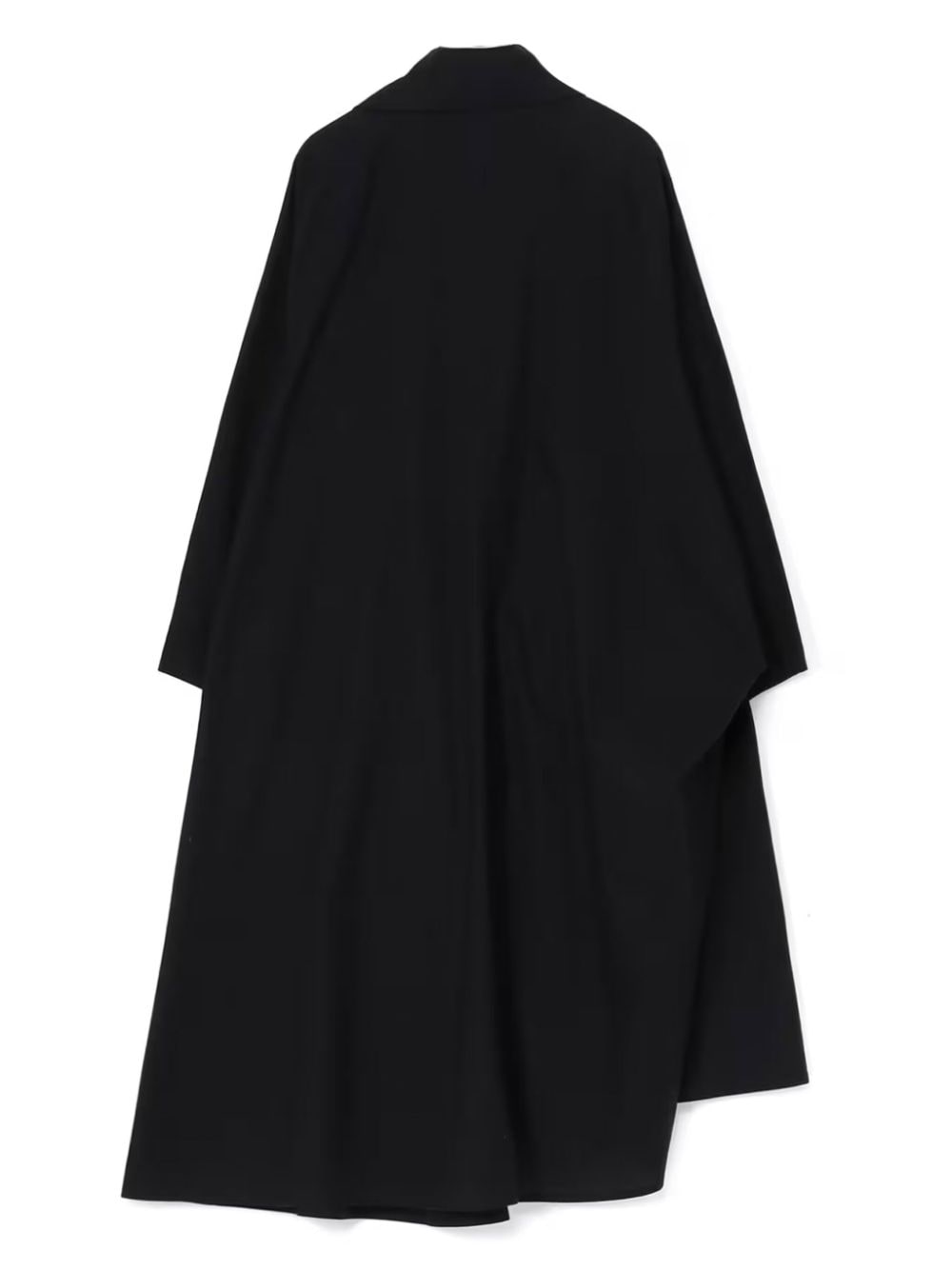 Yohji Yamamoto draped asymmetric midi dress - Zwart