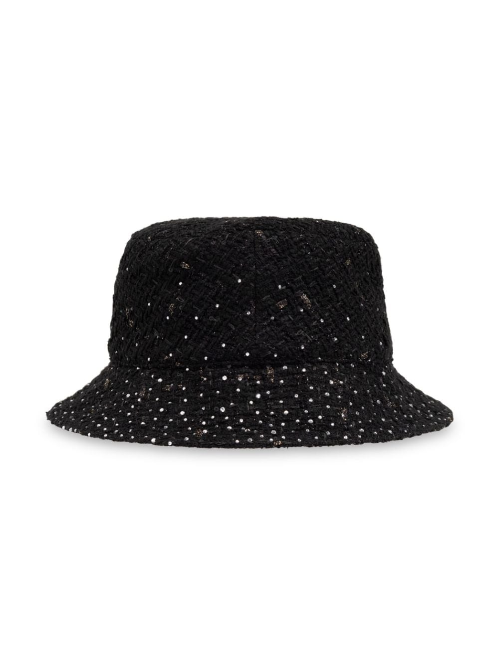 AMIRI MA-plaque tweed bucket hat - Zwart
