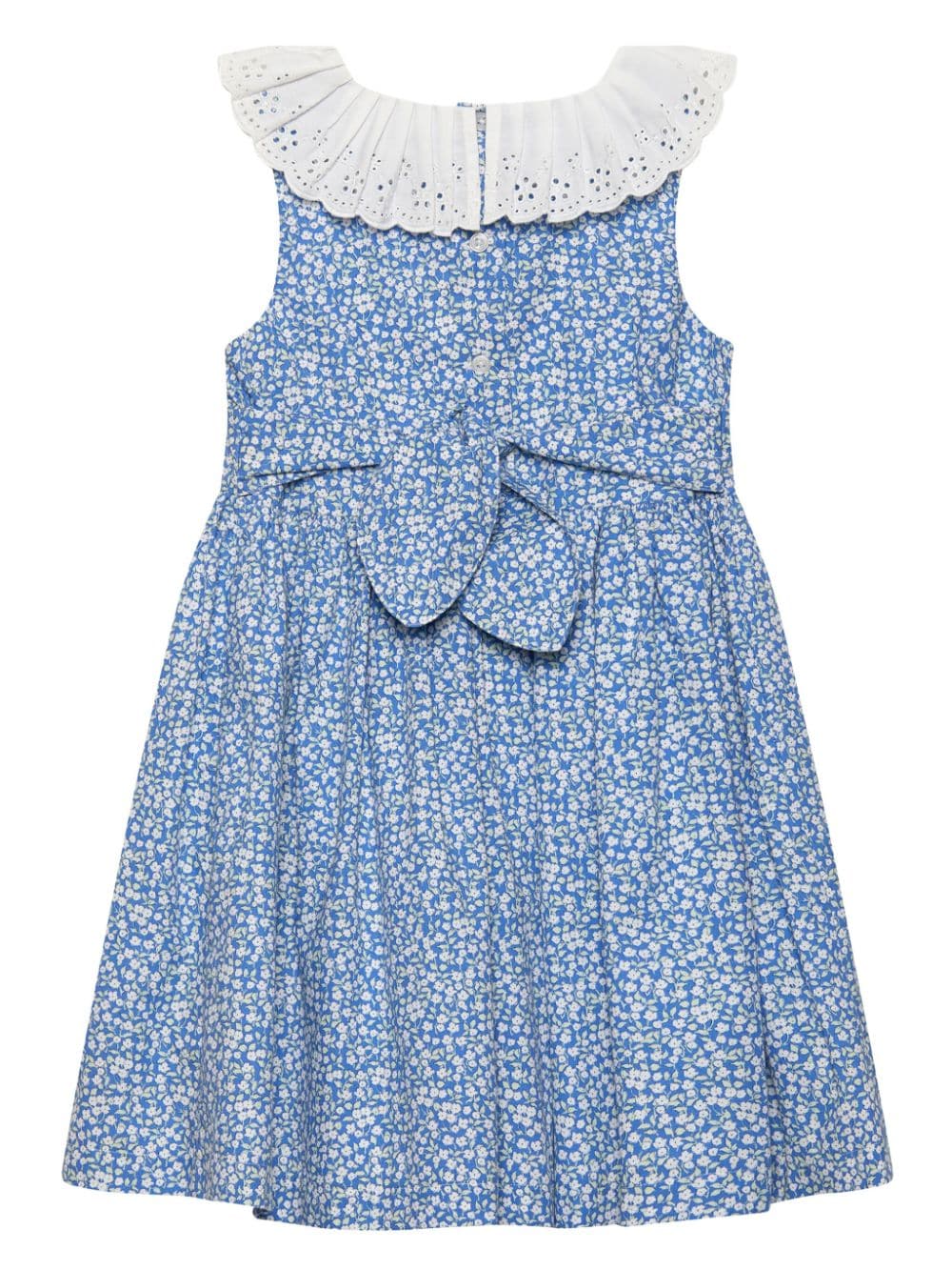 Trotters Francesca Mini katoenen jurk met bloemenprint - Blauw