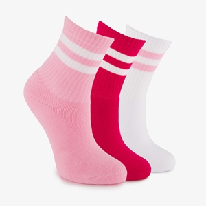 Scapino 3 paar kinder sokken roze wit