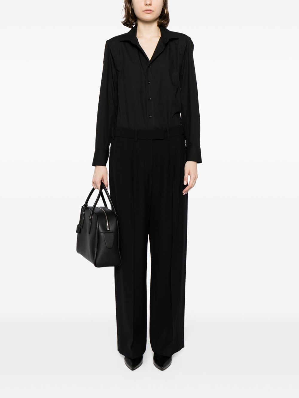 The Row high-waisted tailored trousers - Zwart