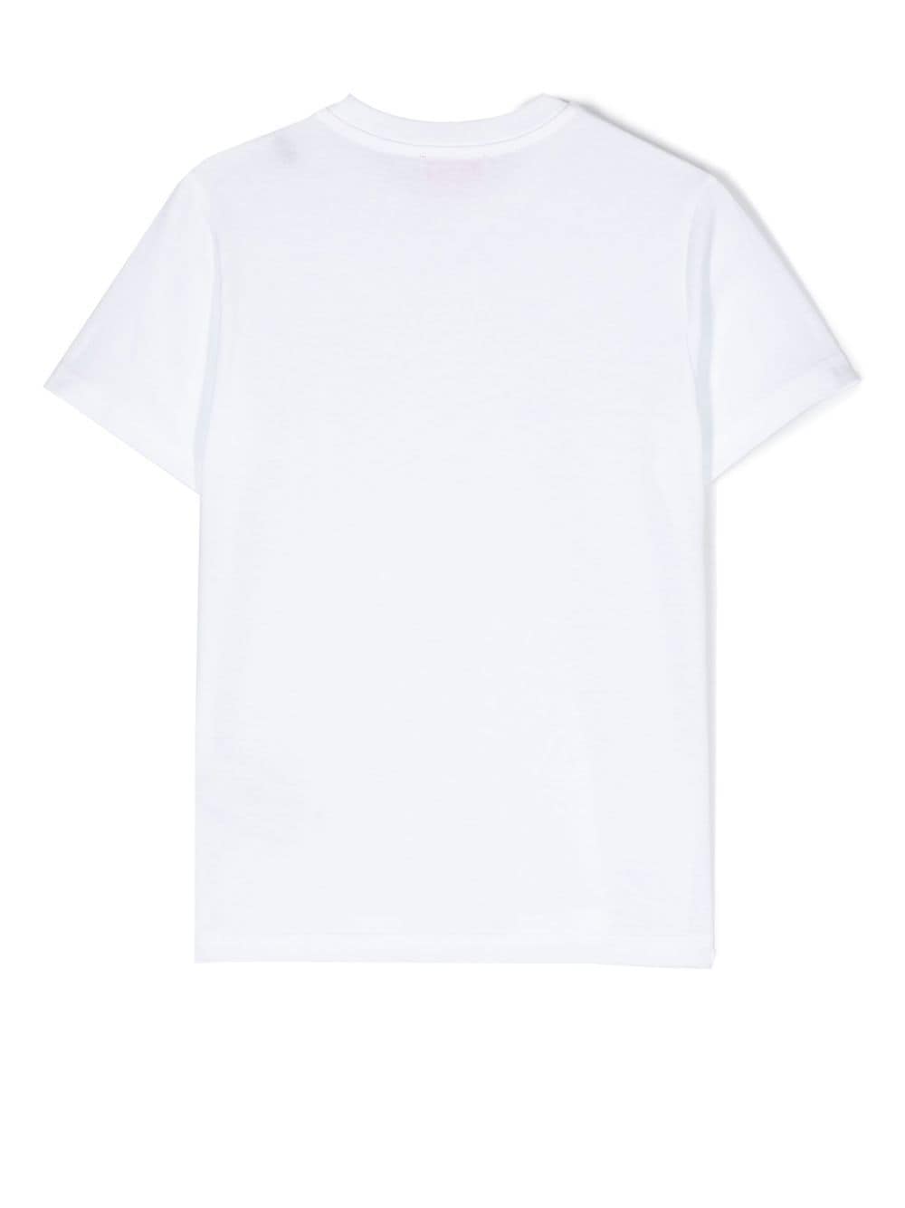 Diesel Kids T-shirt met geborduurd logo - Wit
