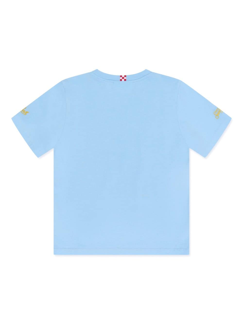 MC2 Saint Barth Kids crab-print cotton T-shirt - Blauw