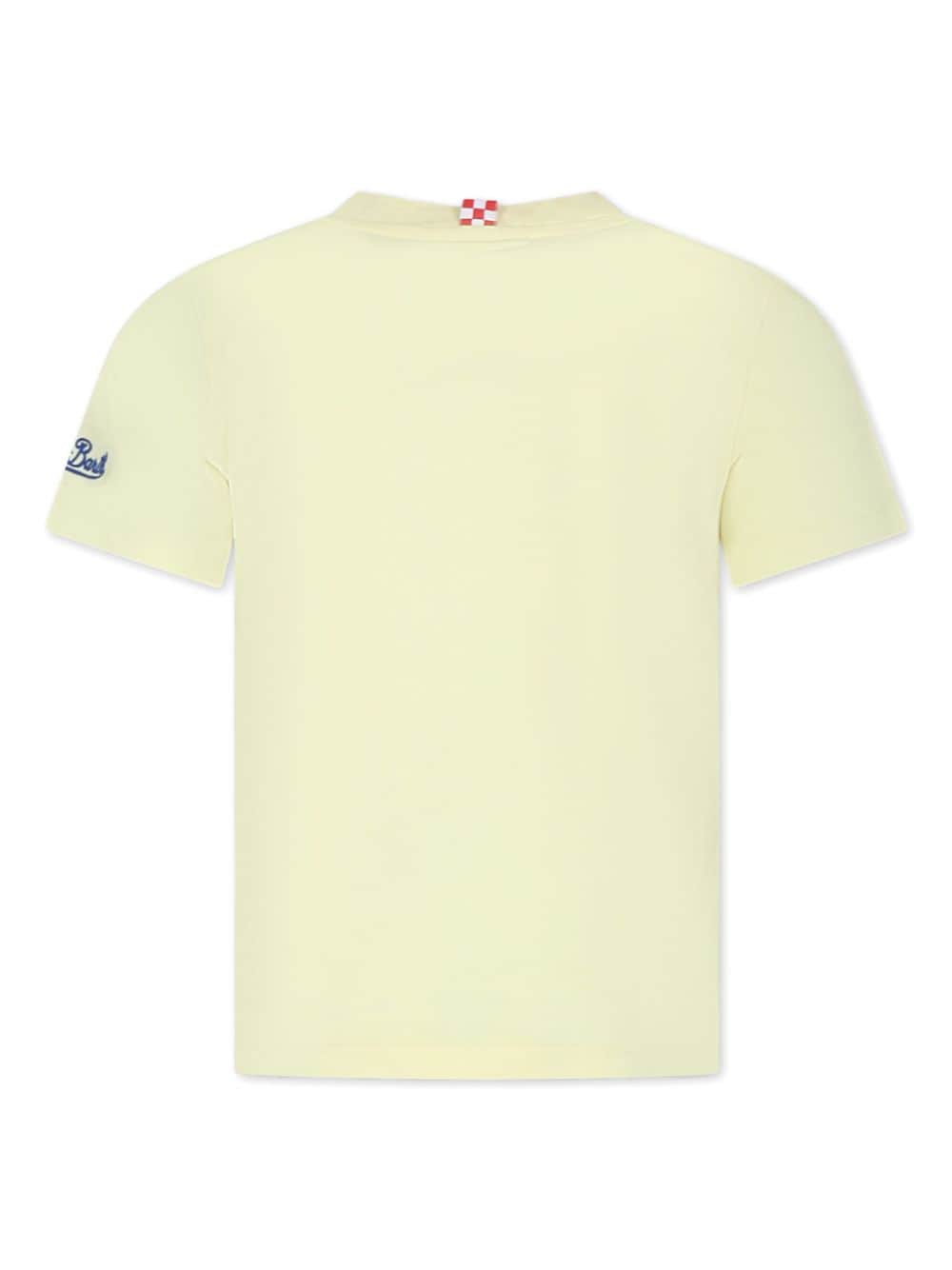 MC2 Saint Barth Kids Snoopy SB Boat-print cotton T-shirt - Geel