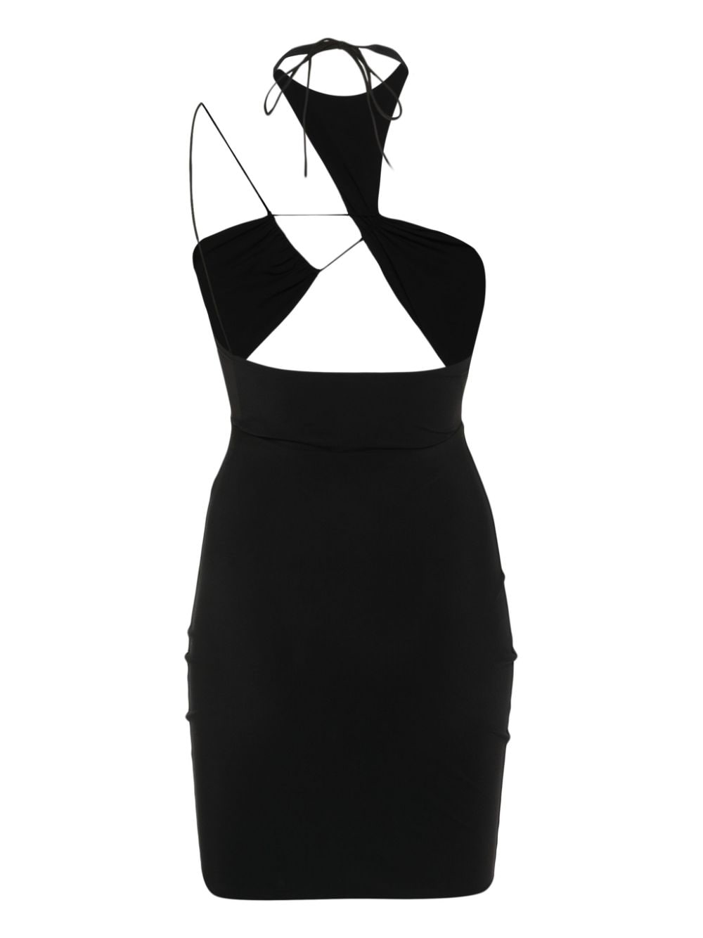 Amazuìn Kaya asymmetrische mini-jurk - Zwart