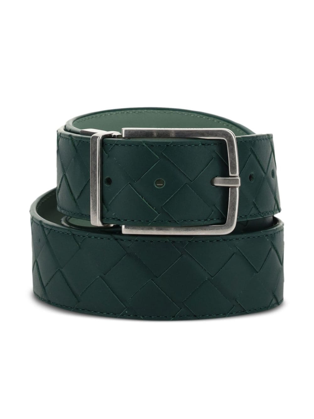 Bottega Veneta Intrecciato leather belt - Groen