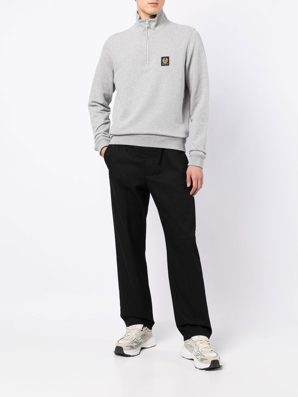 Belstaff Sweater met logopatch - Grijs