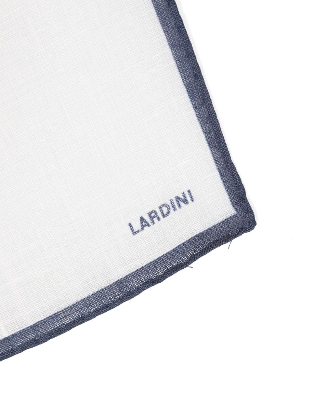 Lardini logo-print flax pocket scarf - Wit