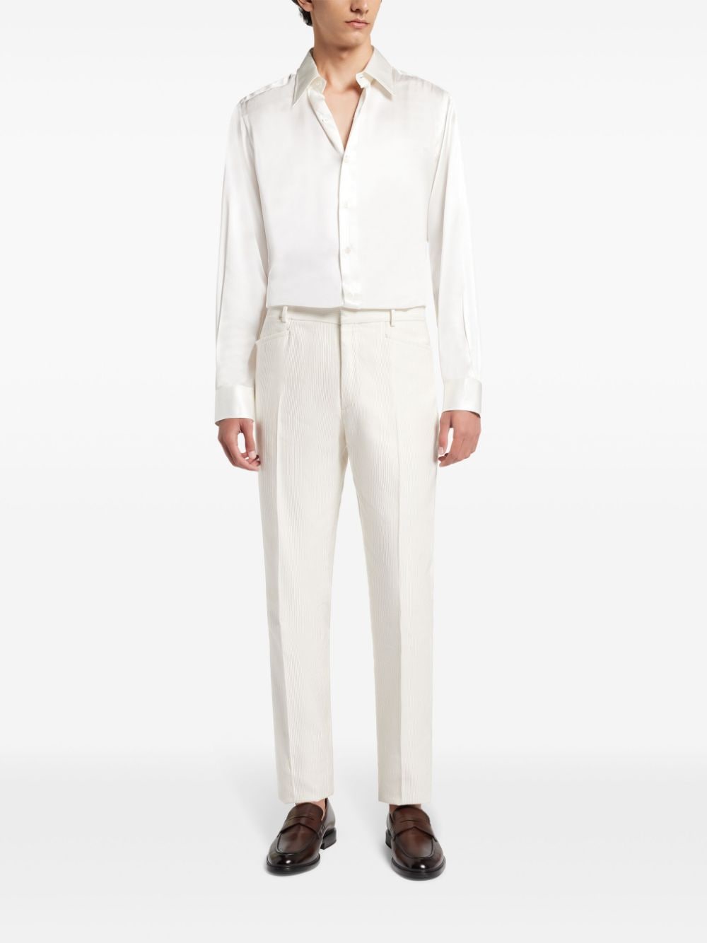 TOM FORD corduroy tailored trousers - Wit