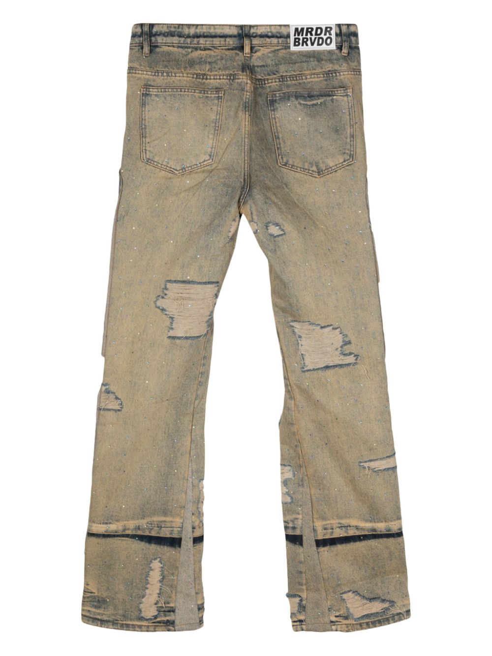 Who Decides War Unfurled distressed-finish jeans - Blauw
