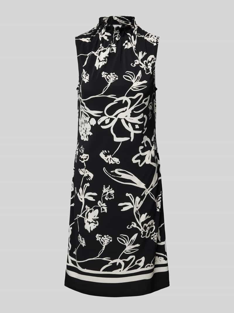 S. OLIVER BLACK LABEL Knielange jurk met opstaande kraag