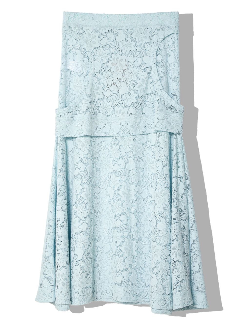 Eckhaus Latta Seraph floral-lace maxi skirt - Blauw